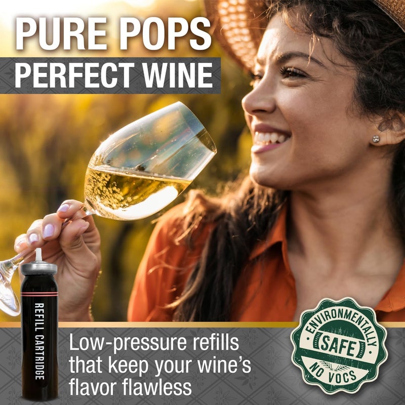 Berkland [2 Pack] Refill for CORK POPS® Wine Bottle Opener - Non-VOC Cartridges, Filled in The USA - Compatible with LEGACY™, ORIGINAL™ and All Other Models- Environmentally Friendly - No Taste/Smell - Image 3